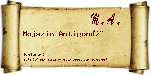 Mojszin Antigoné névjegykártya